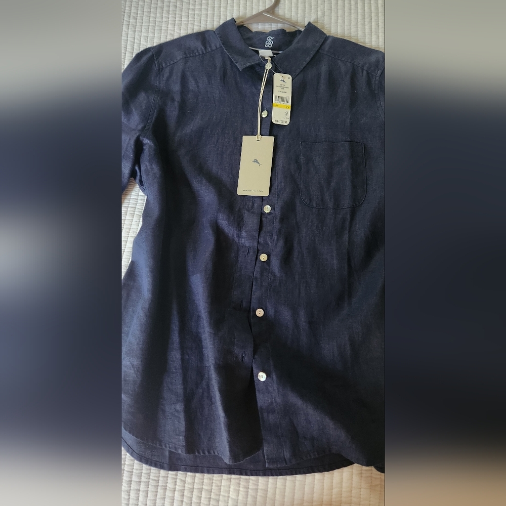 Tommy Bahama Dark Blue Button-Down Shirt